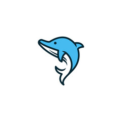 dolphin logo template concept silhouette