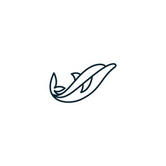 dolphin logo template concept silhouette