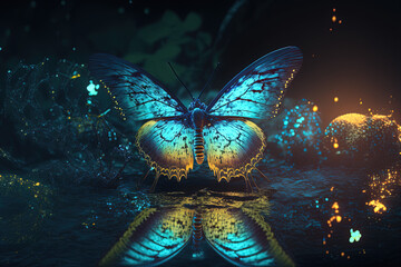 Luminous butterfly. 
