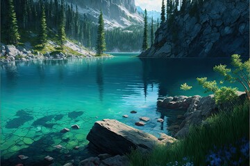 lake in the mountains