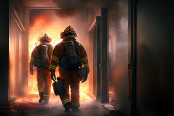 Generative AI illustration of traveling through the door of the future with the speed of light