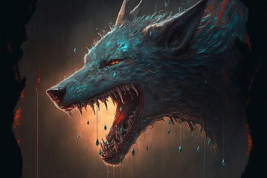 Half Wolf Half Dragon