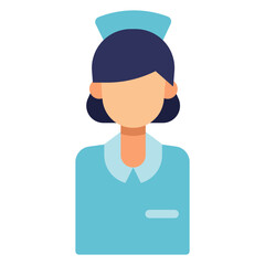 female nurse flat illustration