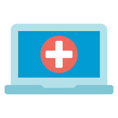 Obraz premium online doctor consultation flat illustration