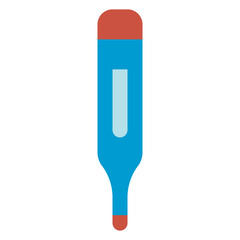 Digital thermometer flat illustration