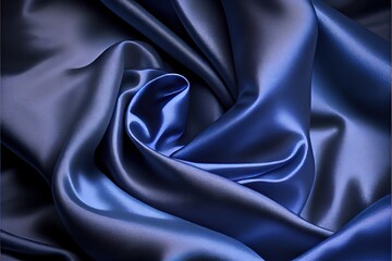 Obraz premium Generative AI illustration of soft silk colorful fabric, texture and background