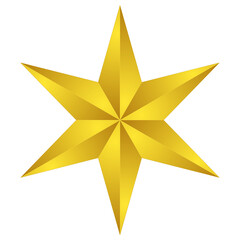 PNG 3d star on a white background