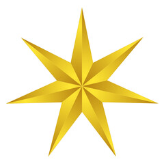 Obraz premium PNG 3d star on a white background