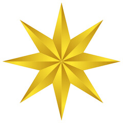PNG 3d star on a white background