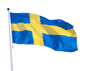 Swedish flag in  wind