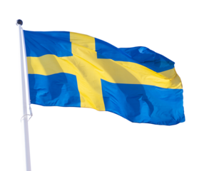 Swedish flag in  wind