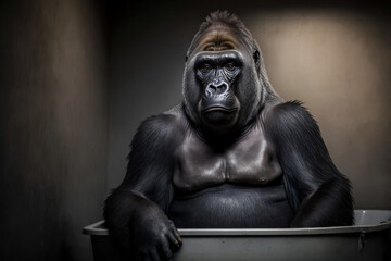 Silverback Gorilla Relax, Generative AI