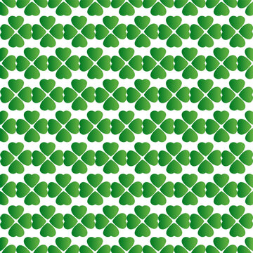 festive background for St. Patrick's Day with the image of traditional four-leaf clover according to the legend that brings good luck