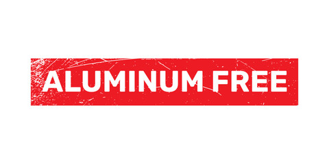 Aluminum Free. Vector Red Stamp. vector graphic