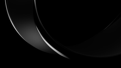Abstract black background Illustration. 3d rendering