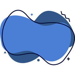 Abstract Memphis Blob Design