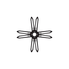 Plus icon. Cross sign. Simple style Christian holiday poster background symbol. Add button. Plus logo design element. Plus t-shirt printing. Vector for sticker.