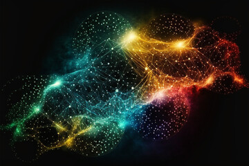 Fototapeta premium communication tech abstract background data flow