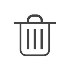 Rubbish bin icon isolated on white background. Trash can icon. Delete symbol. Trash can pictogram. App icon
