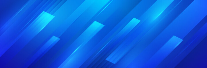 Obraz premium Abstract banner design with blue geometric background.vector illustration