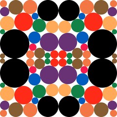 The beautiful multi-colored circle shape, Designed, Used as a background image.