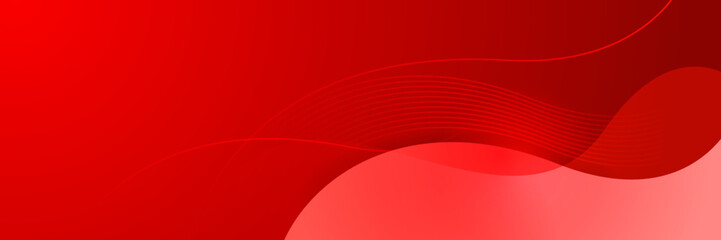 Abstract red vector banner background with stripes. Design template for brochures, flyers, magazine and social media ads