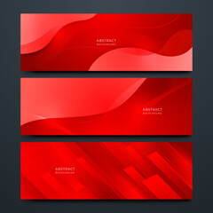 red banner background