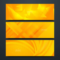 Modern abstract background with dynamic elements in yellow and orange gradients and bright themed for posters, banners and website landing pages.