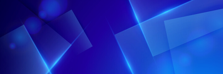 Modern blue banner background with shiny glowing line futuristic technology style