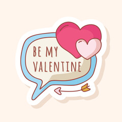 be my valentine sticker