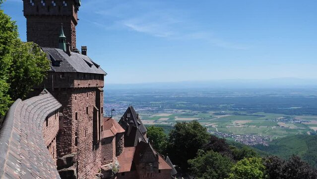 Medieval castle Haut-Koenigsbourg in the Vosges mountains, Alsace, France