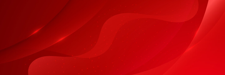 Abstract geometry on dark red background banner. Vector illustration