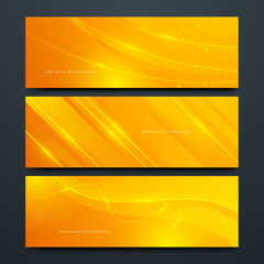Yellow abstract background banner