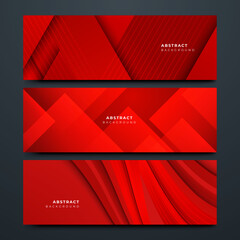 red banner background