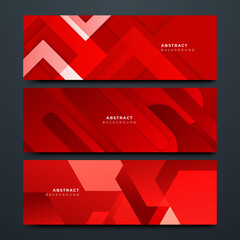 Modern dark red abstract banner design background. Abstract element pattern vector shaped background. Modern graphic template banner pattern for social media and web sites