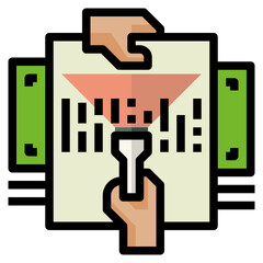 BarCode filled outline icon