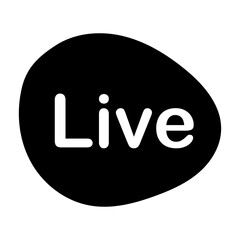 Live symbol, badge, sign, label, sticker template.