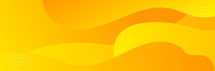 Modern abstract bright yellow orange gradient background banner. Vector illustration