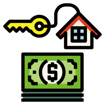 key, house, money: real estate concept clip art preview