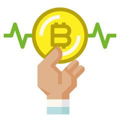 bitcoin flat icon