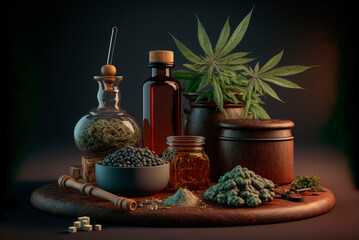 Cannabis plants for therapeutic use. Generative AI