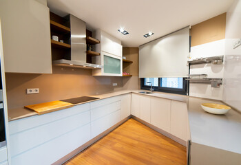 modern kitchen interior with kitchen
