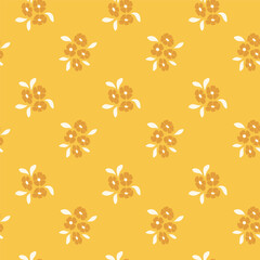 Seamless floral vector pattern. Botanical trendy background.