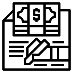 Loan outline icon