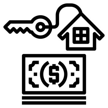 key, house, money: real estate concept clip art preview