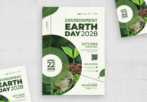 Earth Day Environmental Flyer Poster Layout