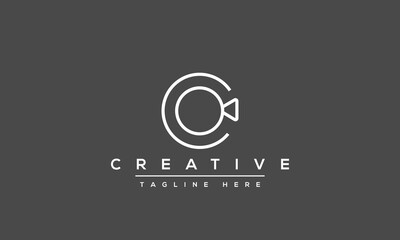 CO camera Logo Design. Creative Modern C O Letters icon vector Illustration.