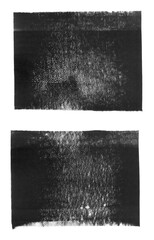 Linocut, relief printing rectangle textures. Black and white artistic linocutting text backgrounds with rough uneven edge. Paint roller stains, wide textured lino ink grungy remains, stripes. - obrazy, fototapety, plakaty