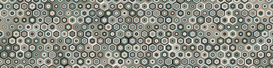  Hexagonal Maze pattern abstract illustration
