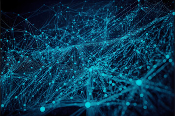 The Connections of Neurons and Electronics, web mesh, electronic mesh, created with Generative AI Technology